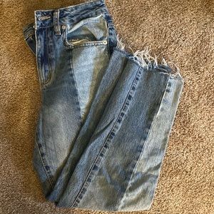 Garage two toned mom jean